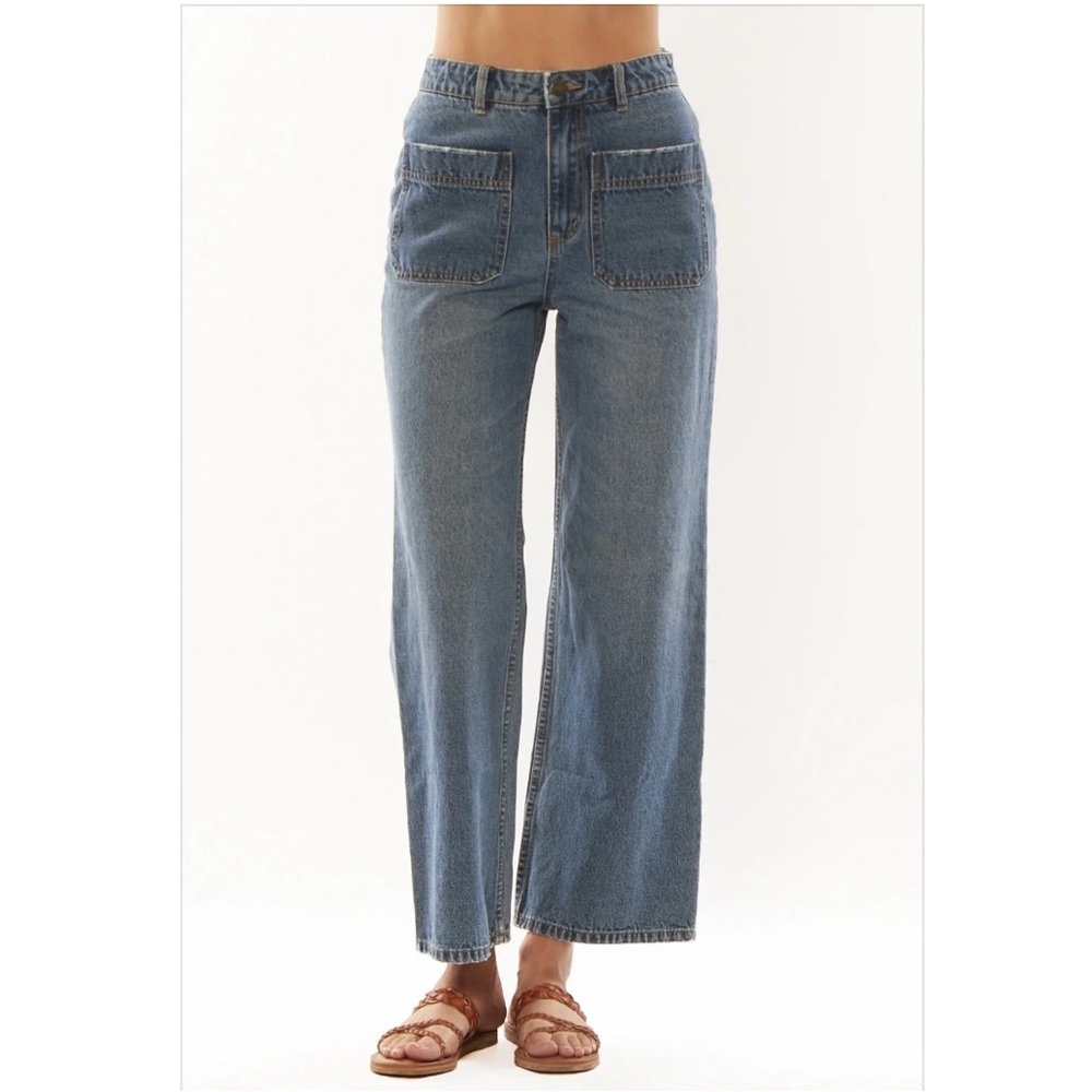 Amuse Society Brooke Jeans High Waist Wide Leg Indigo